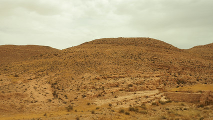 view of the Atlas Mountains. southern Tunisia
