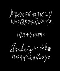 Obraz premium 벡터 문자 / 손으로 쓴 글씨체