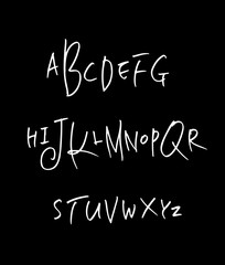 벡터 문자 / 손으로 쓴 글씨체