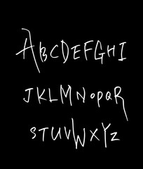 Obraz premium 벡터 문자 / 손으로 쓴 글씨체