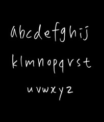 Obraz premium 벡터 문자 / 손으로 쓴 글씨체