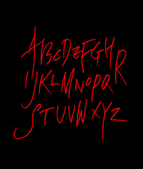 벡터 문자 / 손으로 쓴 글씨체