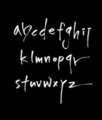 Obraz premium 벡터 문자 / 손으로 쓴 글씨체