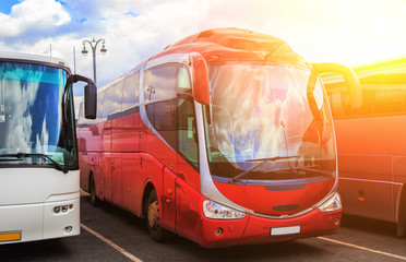tourist buses on parking © Yuri Bizgaimer