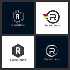 Letter R Logo Set Design