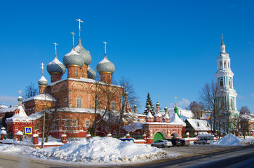 KOSTROMA, RUSSIA - February, 2018: View of the Resurrection Church on the Debra