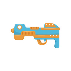 Colorful toy gun, handgun pistol for kids game vector Illustration on a white background