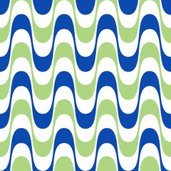 Waves geometric seamless pattern. Simple wavy zigzag stripes background. Colorful modern decoration design - 212198866