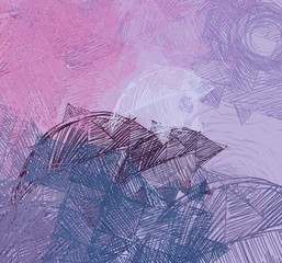 Abstract painting on canvas. Hand made art. Colorful texture. Modern artwork. Strokes of fat paint. Brushstrokes. Contemporary art. Artistic background image.