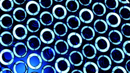 Abstract blue glass background 3d rendering