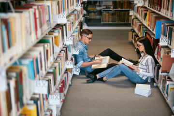 Students Studying In University Library