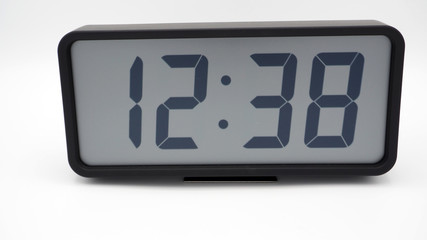 RECTANGLE clock black color on white background.