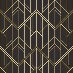 Tapeten Art deco Nahtloses Muster des abstrakten Art-Deco 04