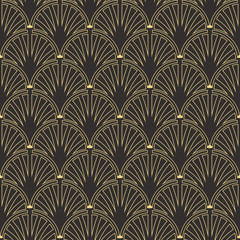 Abstract art deco seamless modern tiles pattern