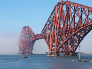 Forth Bridge over Firth of Forth in Edinburgh