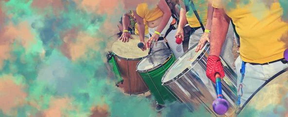 Fotobehang Brazilië Scènes van het Samba-festival