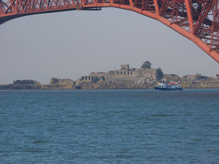 Forth Bridge over Firth of Forth in Edinburgh