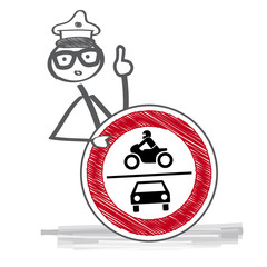 Achtung Verbot für Kraftfahrzeuge