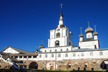 SOLOVKI, REPUBLIC OF KARELIA, RUSSIA - August, 2017: Solovki Monastery at summer day