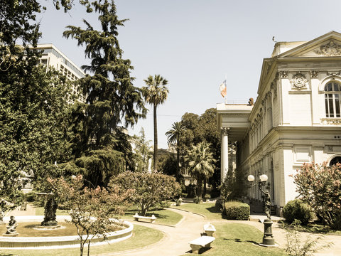 Seat Of Santiago Of The National Congress Of Chile, In The Center Of Santiago De Chile. Chile.