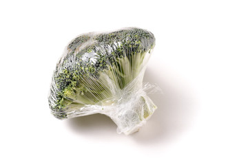 Organic Broccoli wrap in plastic