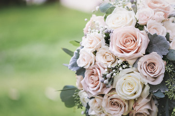 Bouquet of Light Pink and Blush Roses