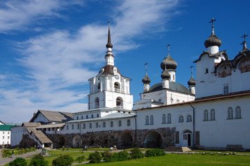 SOLOVKI, REPUBLIC OF KARELIA, RUSSIA - August, 2017: Solovki Monastery at summer day