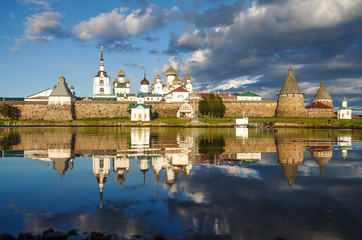 Fototapeta premium SOLOVKI, REPUBLIC OF KARELIA, RUSSIA - August, 2017: Solovki Monastery at summer day