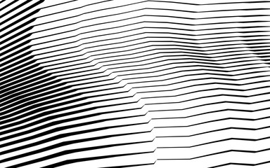 monochrome stripe waving line background pattern