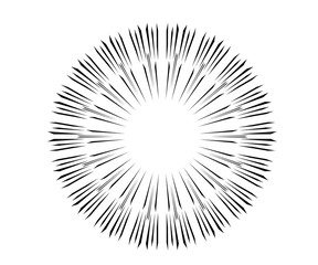 Naklejka premium radial motif concentric lines circular design