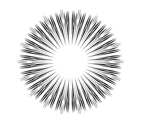 radial motif concentric lines circular design