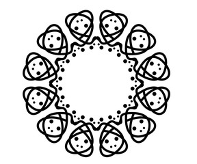 geometric round circle ornament frame mandala