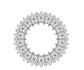 geometric round circle ornament frame mandala