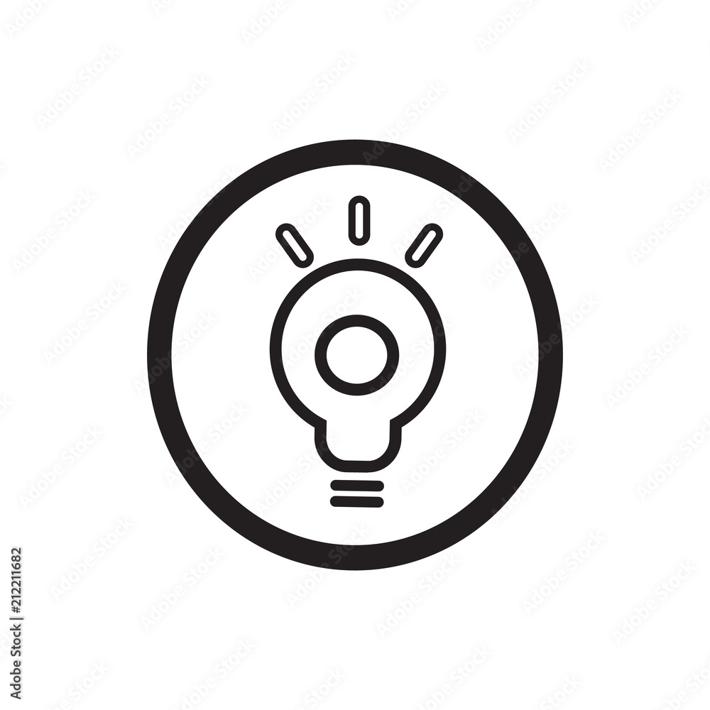Poster idea icon concept vector.light bulb symbol.