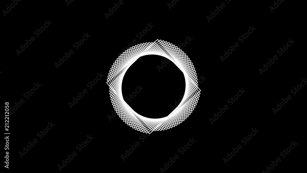 Aufkleber abstract animation rotating of shape. abstract computer rendering