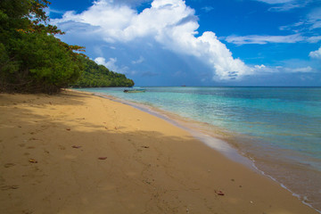 A beautiful and pristine beach in small remote island