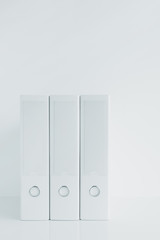 White file document ring binders