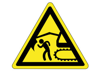 Schild Gefahr durch Bagger