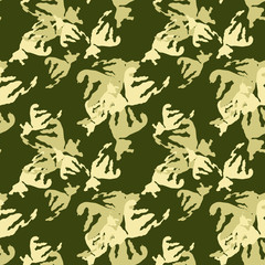 Fototapeta premium Military camouflage seamless pattern in different shades of green color