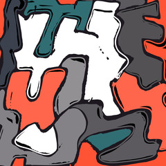 abstract color pattern in graffiti style Quality vector illustration for your design