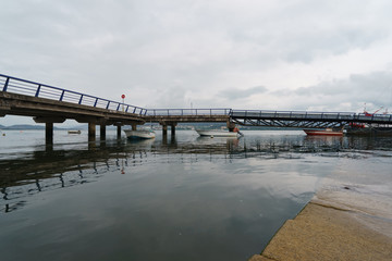 Obraz premium Ferry pier in the north of Spain