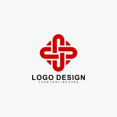 Plus healthy care logo design vector.