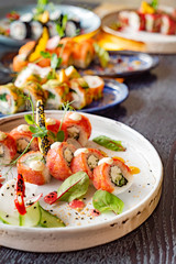 sushi in the japanese restaurant