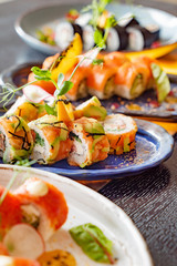 sushi in the japanese restaurant