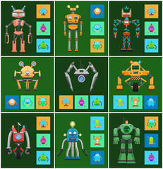 Robots Creatures Intellect Vector Illustration