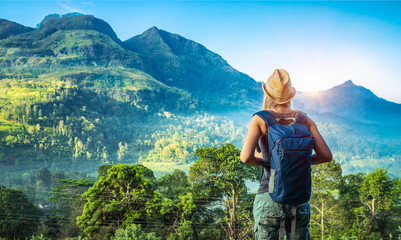 Traveler girl in Sri Lanka