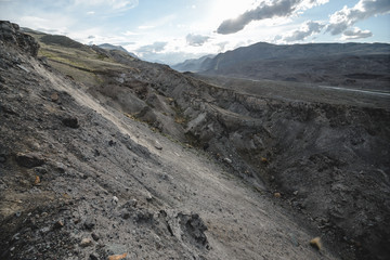 canyon after the massive earthquake 