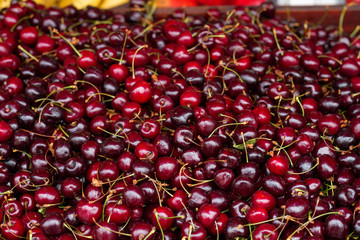 cherry berries background counter