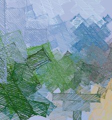 Abstract painting on canvas. Hand made art. Colorful texture. Modern artwork. Strokes of fat paint. Brushstrokes. Contemporary art. Artistic background image.