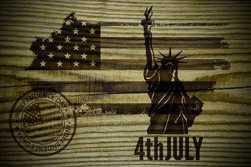 Burn out the wood. July 4, the day of independence